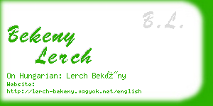 bekeny lerch business card